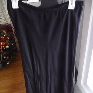 ITALIAN BLACK GEORGETTE CREPE RAYON MAXI A-LINE FULLY LINED SKIRT NEW NO TAGS XL
